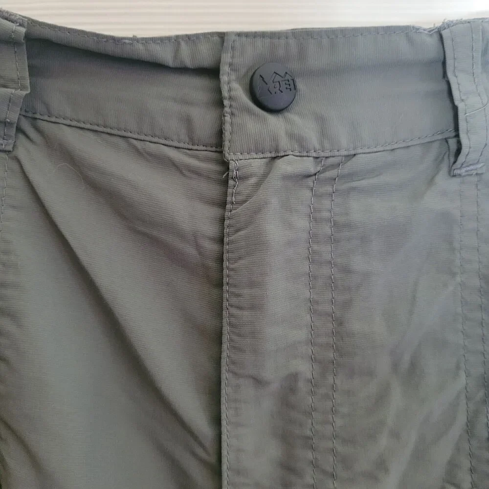 REI Men's Hiking Pants Size Large 36L Green Zip Off Convertible Outdoor Gorpcore
